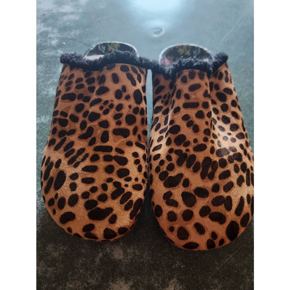 Johnny Was Cheetah Mule Calf Hair sz 6